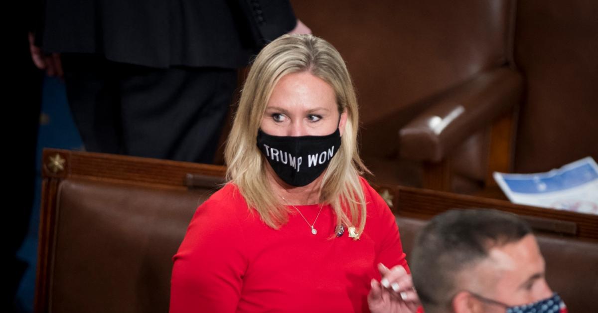 Marjorie Taylor Greene at a Trump event