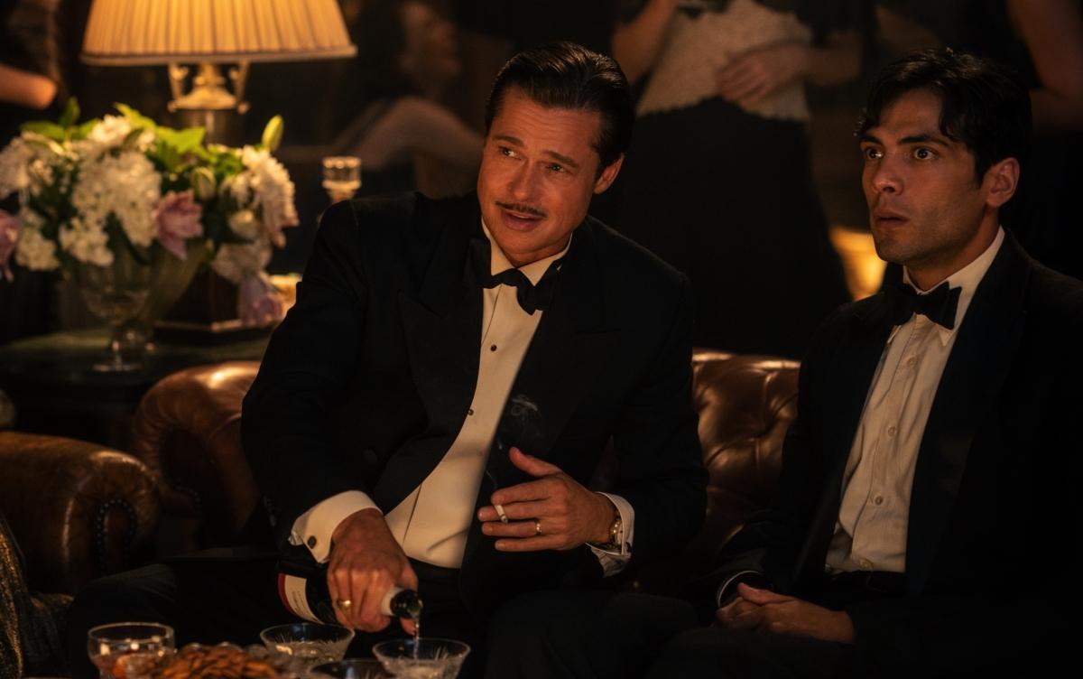 Brad Pitt and Diego Calva in 'Babylon'