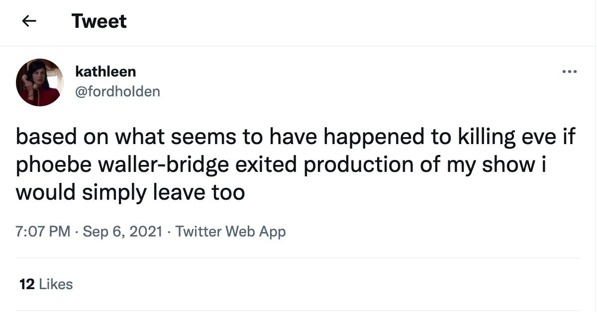 Tweet about Phoebe Waller-Bridge's exit