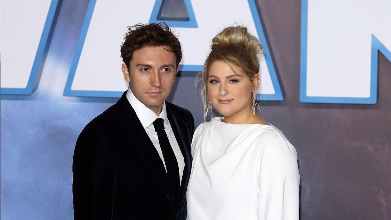 Meghan Trainor and Daryl Sabara attend "Star Wars: The Rise of Skywalker" European Premiere on Dec. 18, 2019