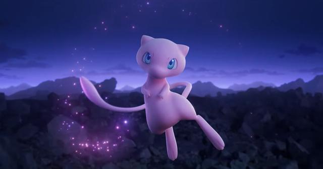 Mew flying in the air.