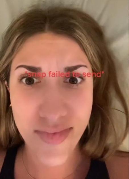 one TikToker user mimics a Snap failing to send