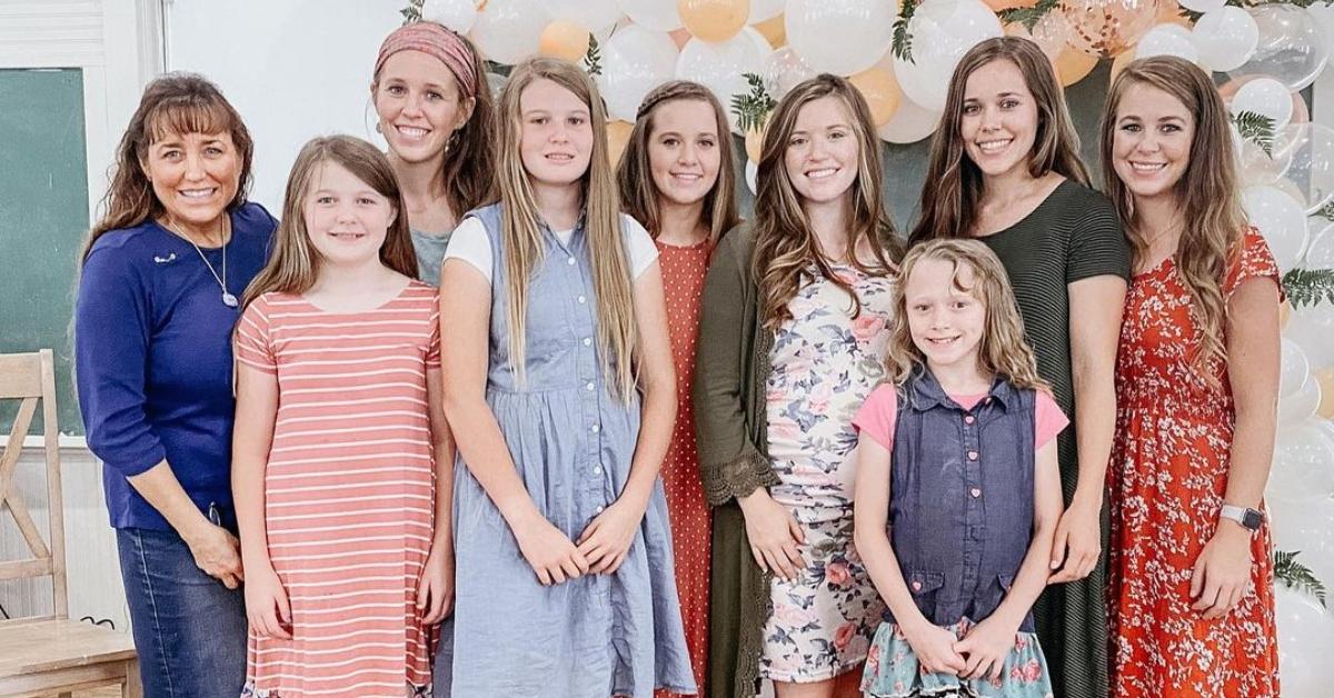 Michelle Duggar with her daughters