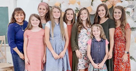 Michelle Duggar with her daughters