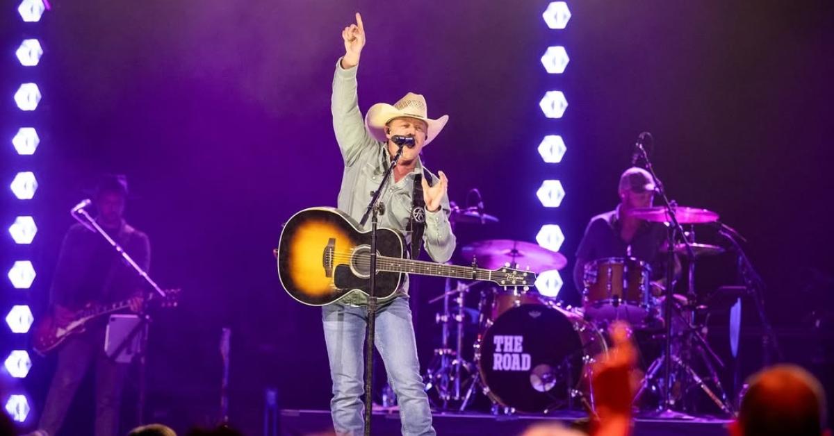 Adam Sanders performs on-stage on 'The Road.'