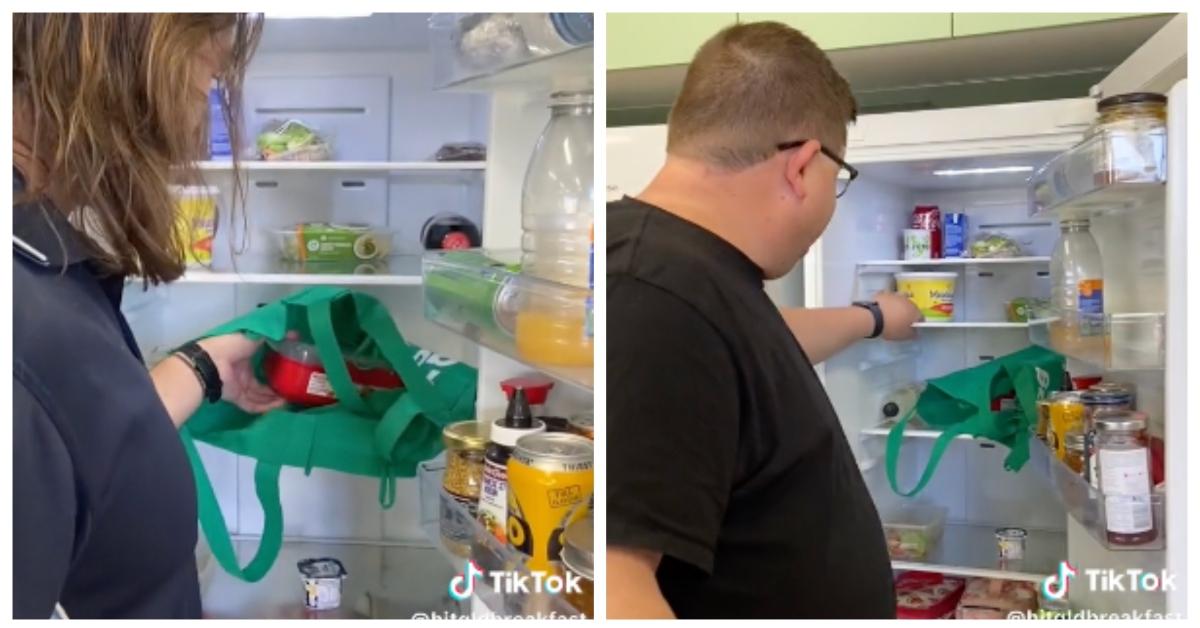 boy look vs girl look in refridgerator