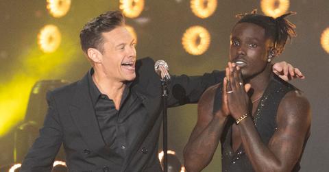 (l-r): Ryan Seacrest and Jamal Roberts on Season 23 of 'American Idol'