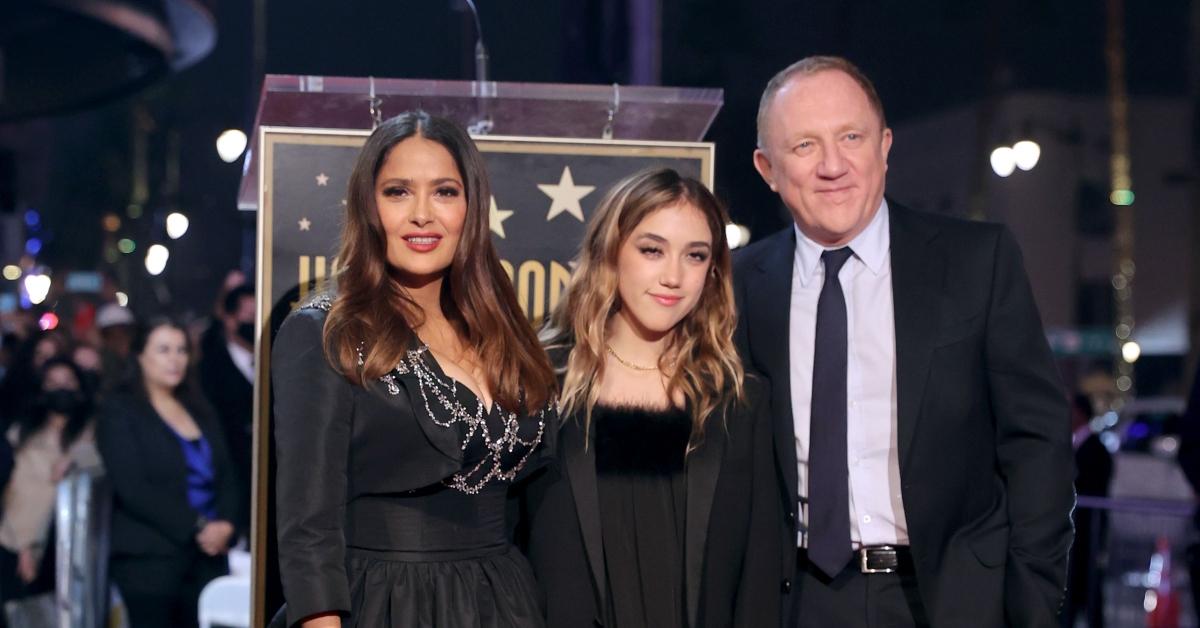 Salma with husband François-Henri Pinault and their daughter Valentina