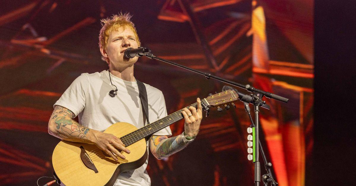 Ed Sheeran performing at Coachella in April of 2025. 