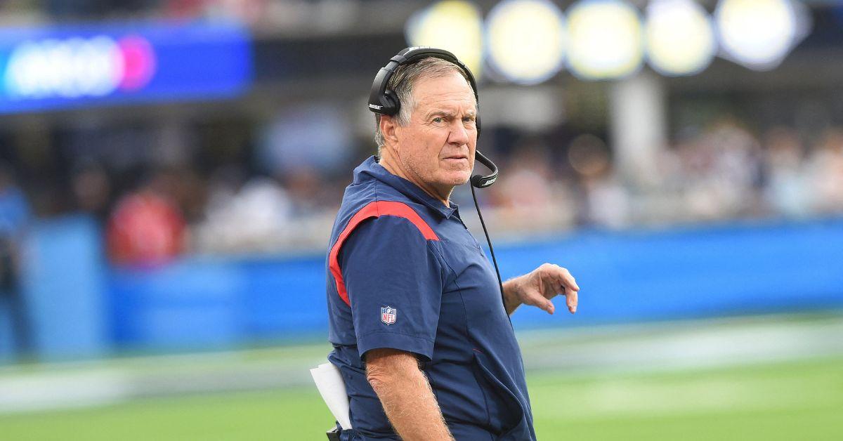 Bill Belichick coaching the New England Patriots in 2021.