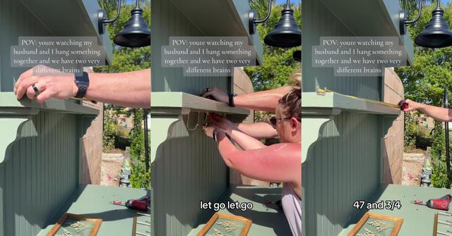 husband vs wife measuring DIY debate tiktok