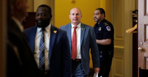 Mike Lee in the Senate office building.