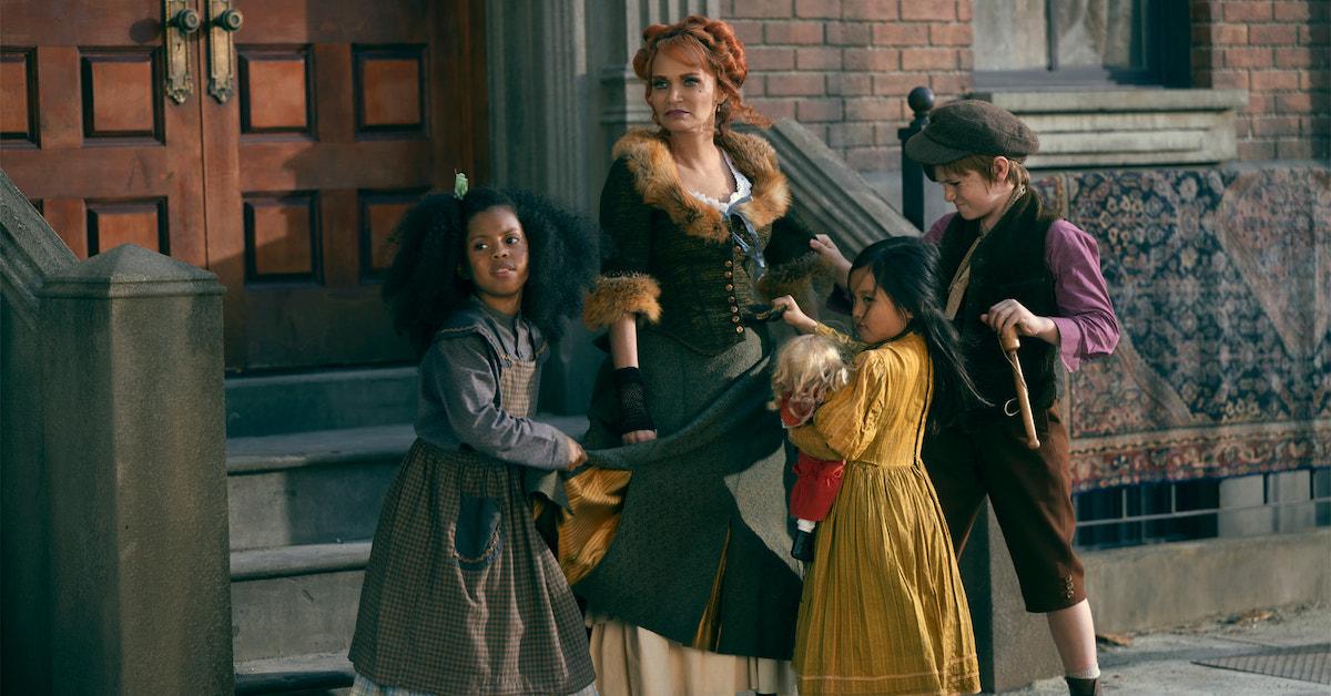 Miss Codwell and the orphans in 'Schmigadoon' Season 2