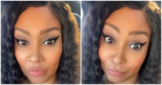 SheraSeven with winged eyeliner.