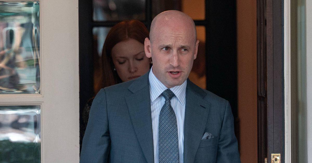 Stephen Miller leaving the White House. 