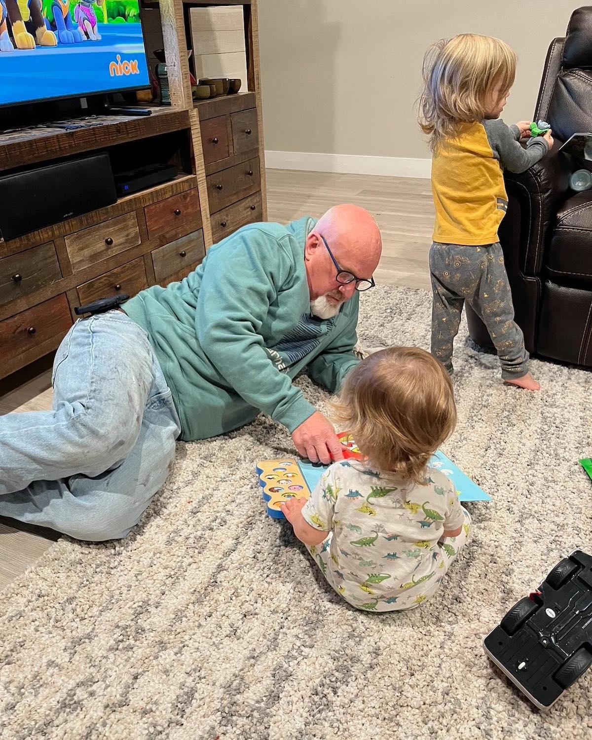 David Woolley and his grandchildren