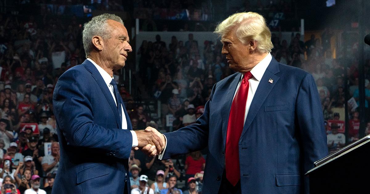 Robert F. Kennedy Jr. and Donald Trump at a rally together. 