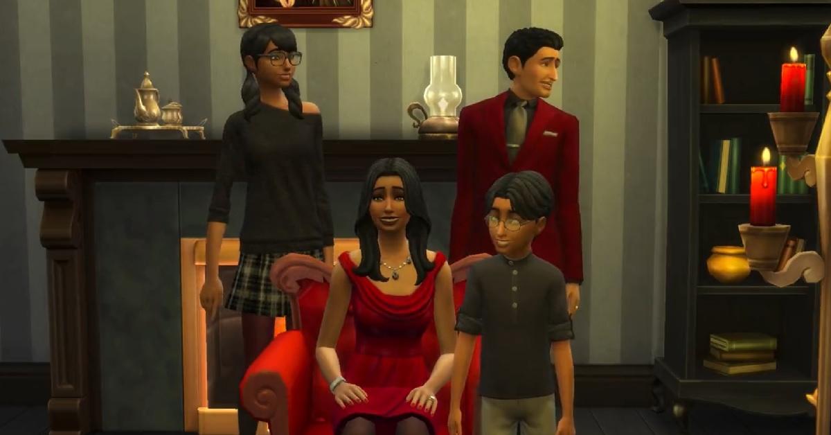 The Goth Family Has a New Look in 'The Sims 4'