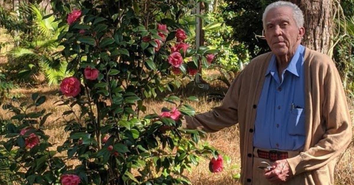 George Coulam in his garden