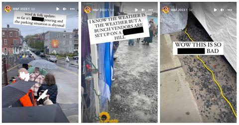 Wool & Folk attendees document the chaos at the event