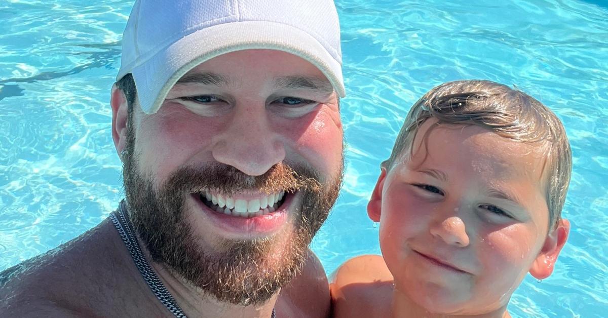 Nathan Griffith and son Kaiser Evans, who he shares with ex Jenelle Evans.