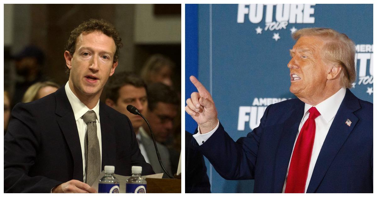 Mark Zuckerberg, Donald Trump