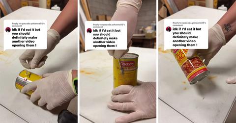 opening old canned sliced bacon