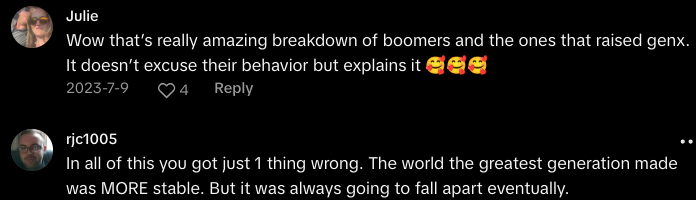 Man Says That Boomers Are a Traumatized Generation