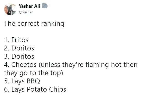 chips ranking tweet