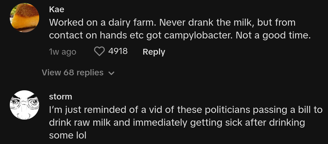 drinking raw milk dangerous