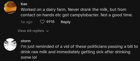 drinking raw milk dangerous