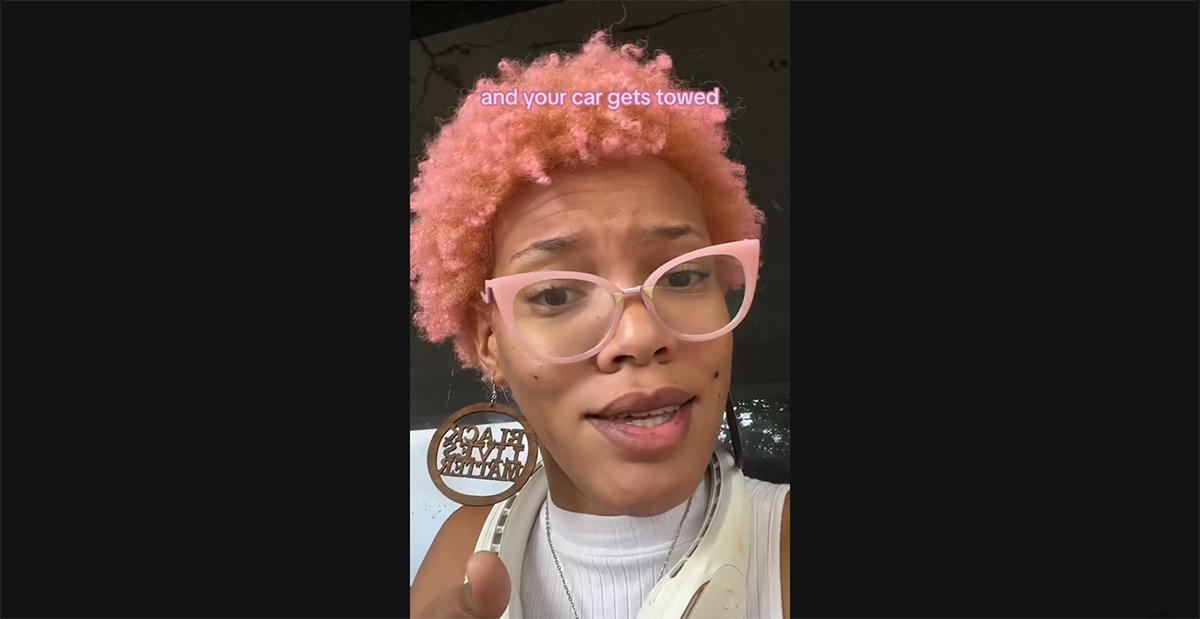 Woman warns young people about driving without insurance TikTok