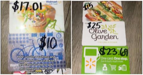 gift cards with balances on them