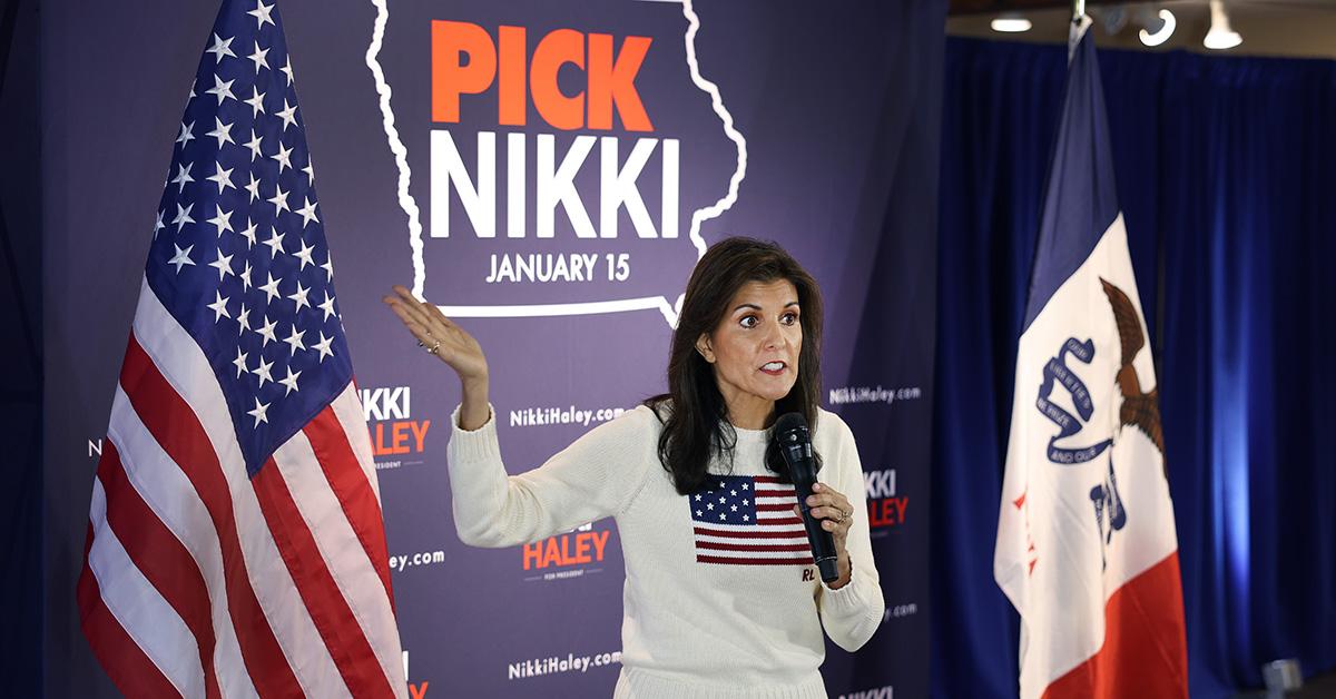 Nikki Haley during a Q&A event in Iowa. 