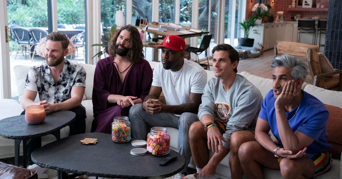 (L to R): Bobby Berk, Jonathan Van Ness, Karamo Brown, Antoni Porowski, and Tan France in Season 6 of 'Queer Eye.'