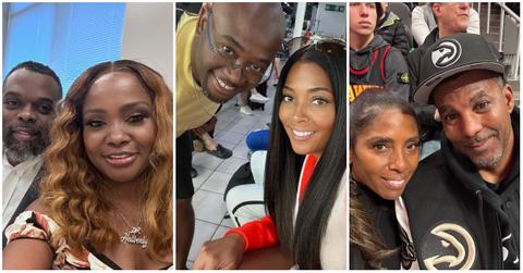 (l-r): Damon and Heavenly Kimes, Eugene and Toya Bush-Harris, Simone and Cecil Whitmore 'Married to Medicine'