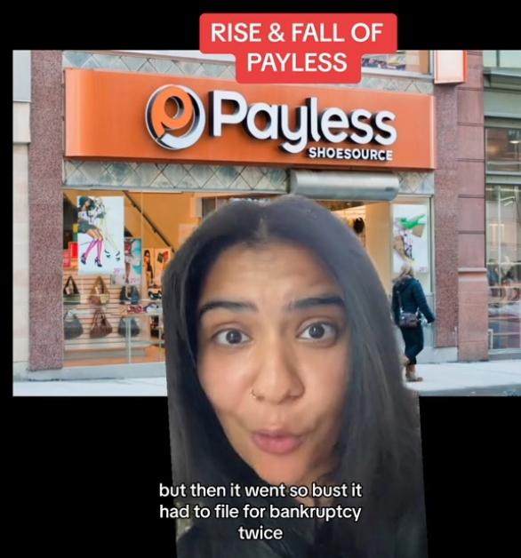 TikToker discusses the rise and fall of Payless Shoes