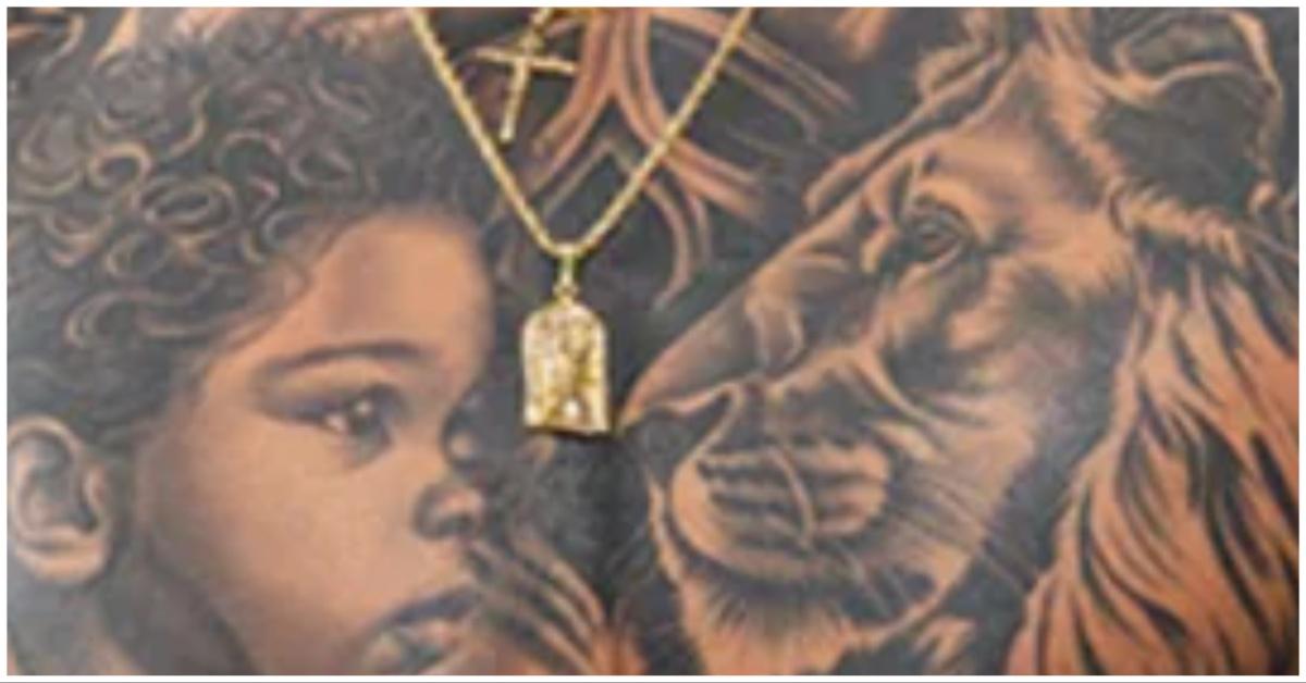 A closeup of "Love Island USA" cast member Ace Greene's tattoos.