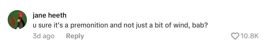 Comment on viral video of woman's prediction of Trump's Sept. 3 death date.