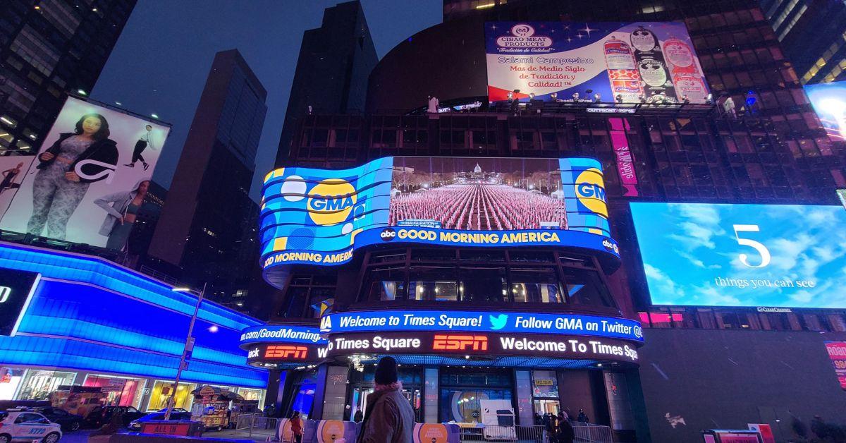Good Morning America in Times Square. 