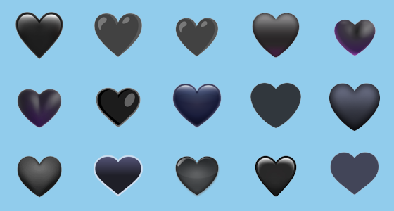 Black heart emoji 