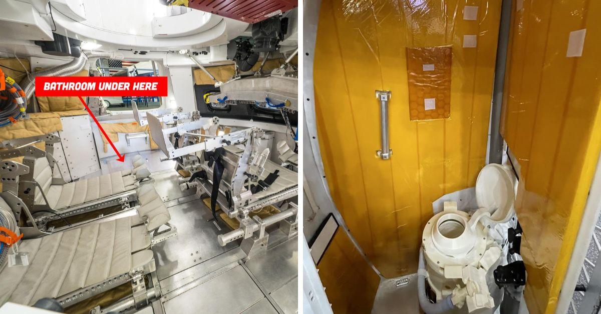 The Bathroom on Orion Spacecraft is in the Floor