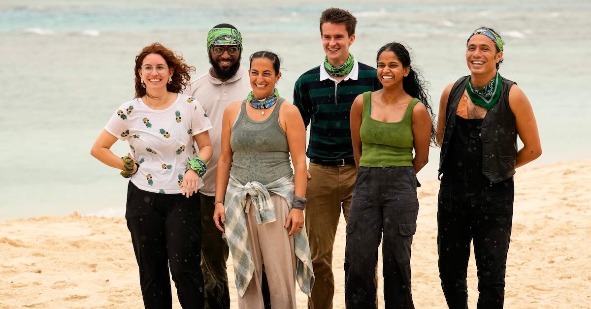 Moriah Gaynor, Tim Spicer, Maria Gonzalez, Charlie Davis, Jem Hussain-Adams, and Ben Katzman in Episode 1 of 'Survivor 46'