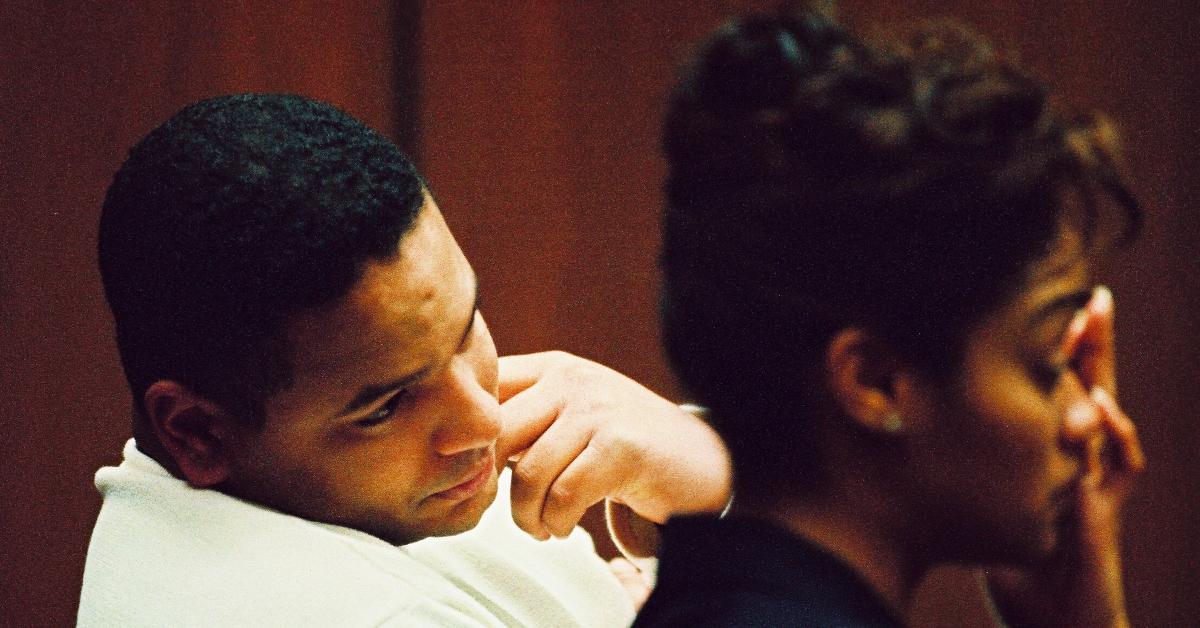 Jason and Arnelle Simpson listens to opening arguments on Jan. 26, 1995 