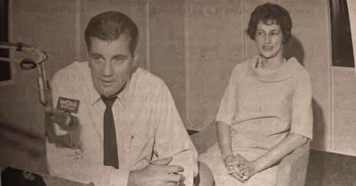 Susie Wiles’s parents in a radio studio in the 1960's.