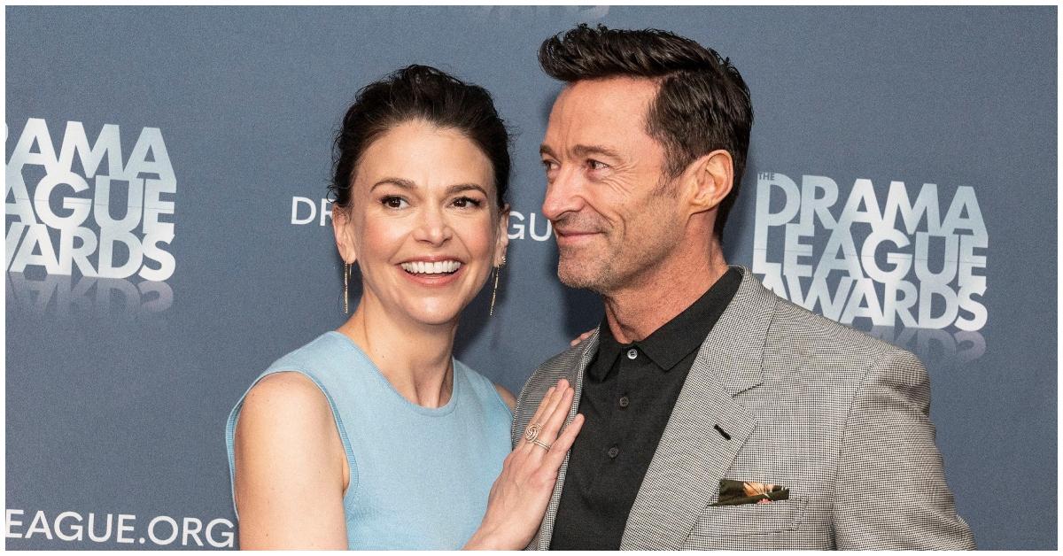 (l-r): Sutton Foster and Hugh Jackman