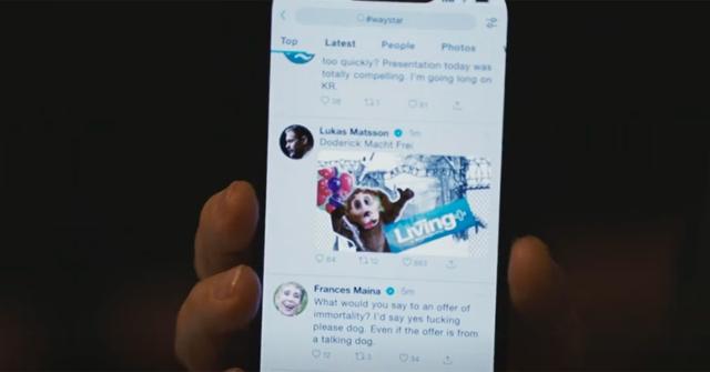 Matsson's tweet in 'Succession' that says "Doderick macht frei"