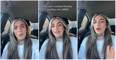 A young mom explains how her son's school profiles her because of her age and tattoos