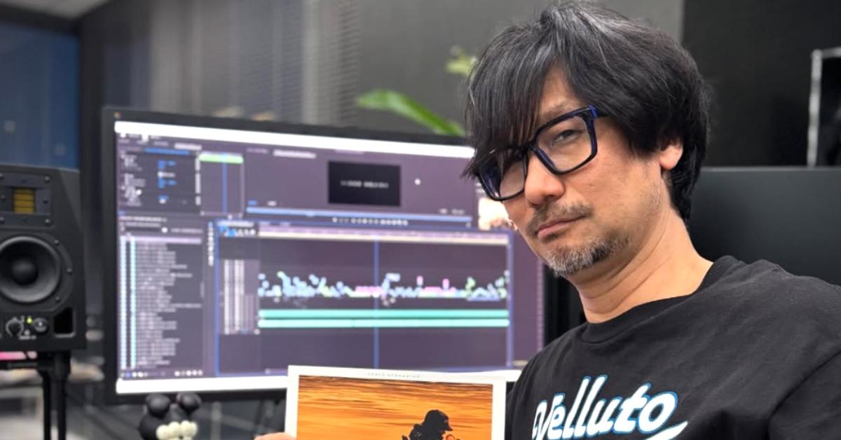 Hideo Kojima in his office
