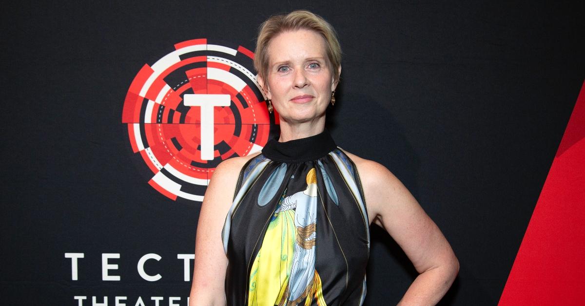 Cynthia Nixon attends the Tectonic Theater Project Annual Benefit "A Tectonic Cabaret" at Sony Hall on October 02, 2023 in New York City. (Photo by Santiago Felipe/Getty Images)